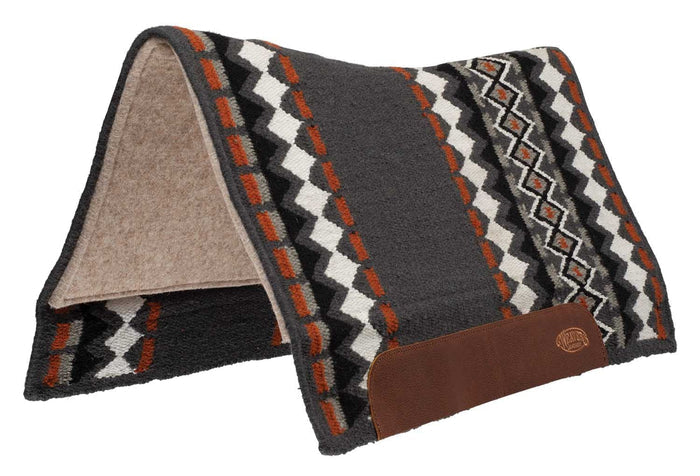 Weaver Flex Contour Wool Blend Felt Saddle Pad, Amarillo - WLC2MJ - Charcoal/Black/Rust - 3
