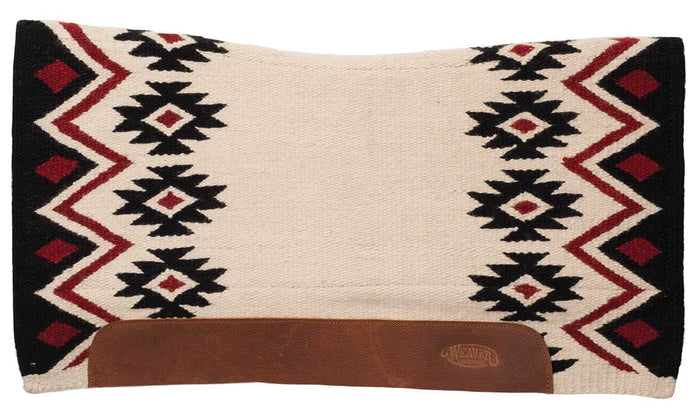 Weaver Flex Contour Wool Blend Felt Saddle Pad, Rio - WLC2MT - Ivory/Black/Red - 1