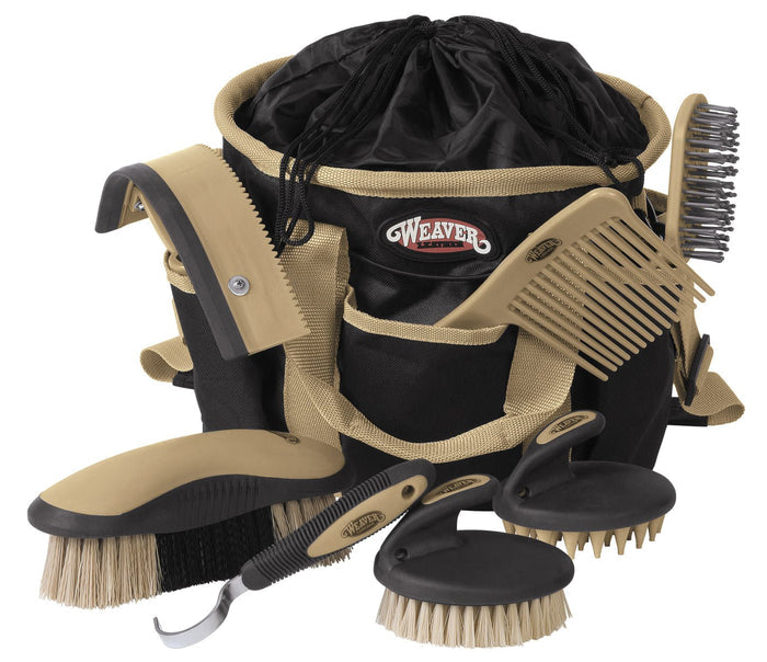 Weaver Horse Grooming Kit, 8 - Piece - WLC2C9 - Black/Tan - 2