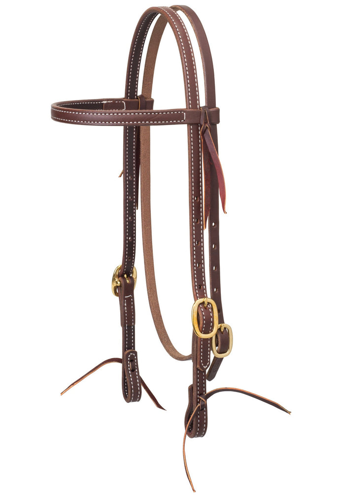 Weaver Leather Working Cowboy Browband Headstall - WEAZI - Solid Brass - 1