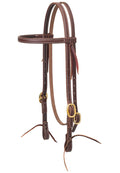 Weaver Leather Working Cowboy Browband Headstall - WEAZI - Solid Brass - 1