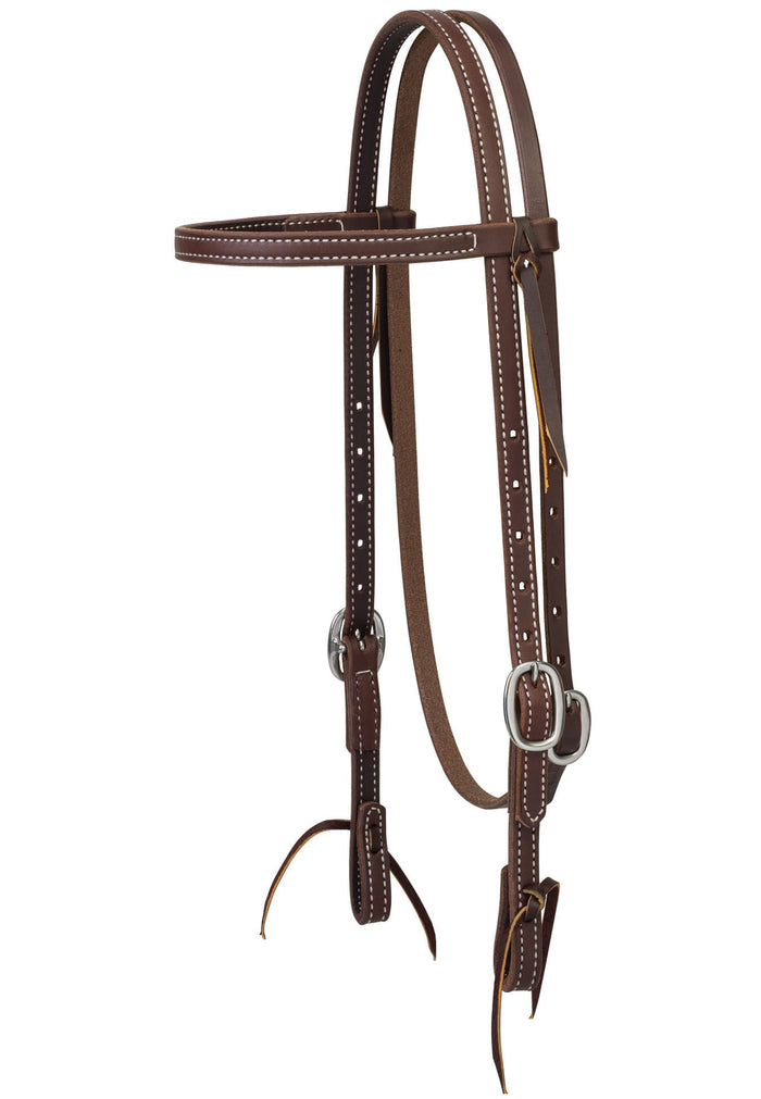 Weaver Leather Working Cowboy Browband Headstall - WEAZI - Solid Brass - 2