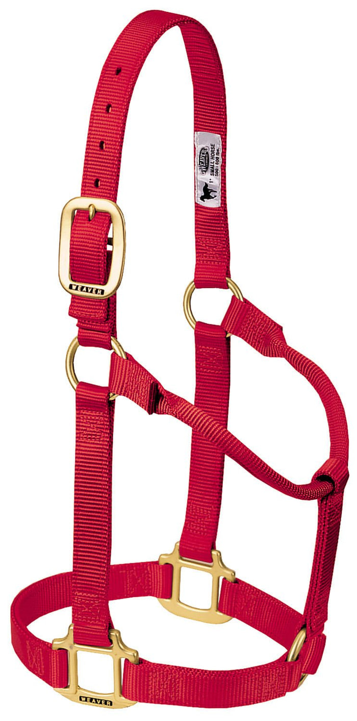 Weaver Original Nylon Horse Halter - WLC2FS - Red - Small - 4
