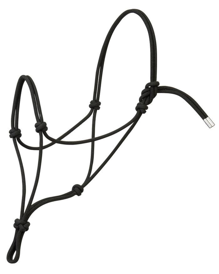 Weaver Silvertip Rope Halter, Average - W211B - Black - 1