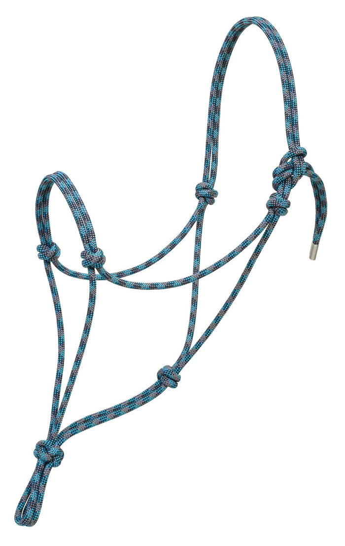 Weaver Silvertip Rope Halter, Average - W211F - Gray/Royal/Navy/Turq - 11