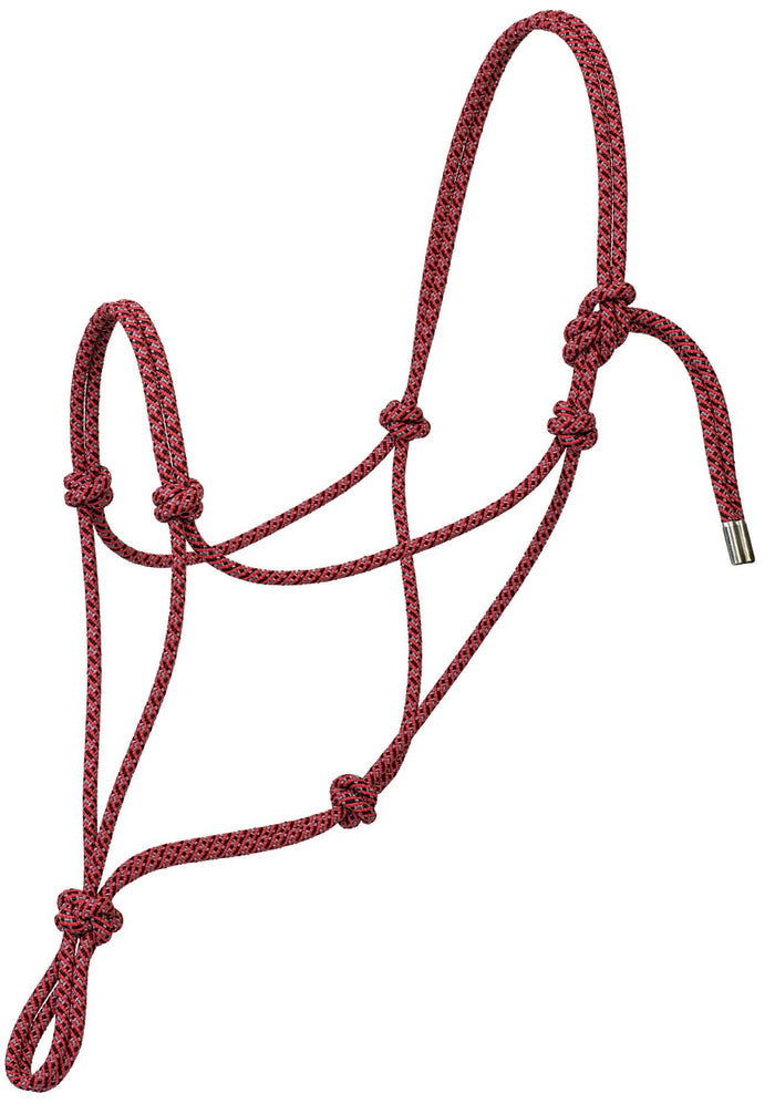 Weaver Silvertip Rope Halter, Average - W211H - Black/Gray/Red - 15