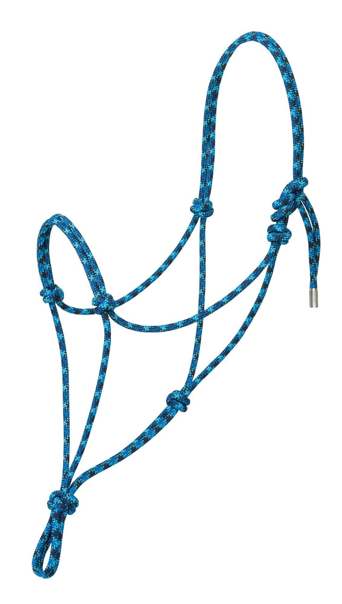 Weaver Silvertip Rope Halter, Average - W211I - Pac. Blue/Navy/Turq - 17