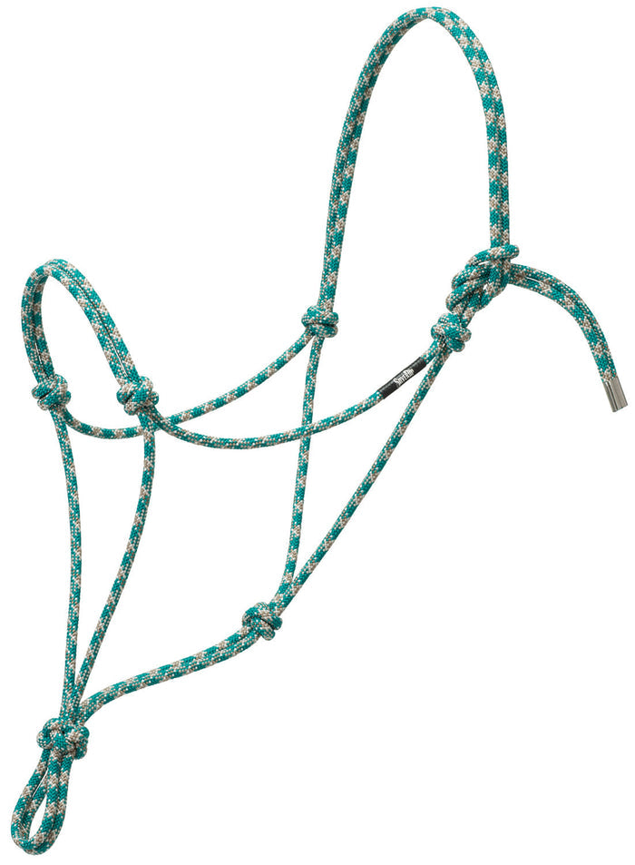 Weaver Silvertip Rope Halter, Average - WLC1B8 - Teal/Tan - 32