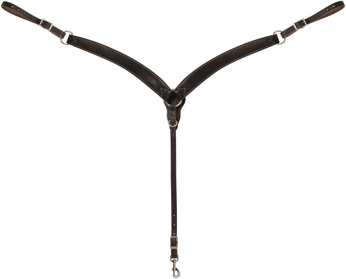 Weaver Turquoise Cross Skirting Leather Breast Collar - W2AB6 - Dark - 2