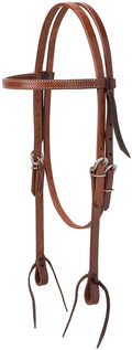 Weaver Turquoise Cross Skirting Leather Browband Horse Headstall - WLC1D4 - Medium Brown - 2