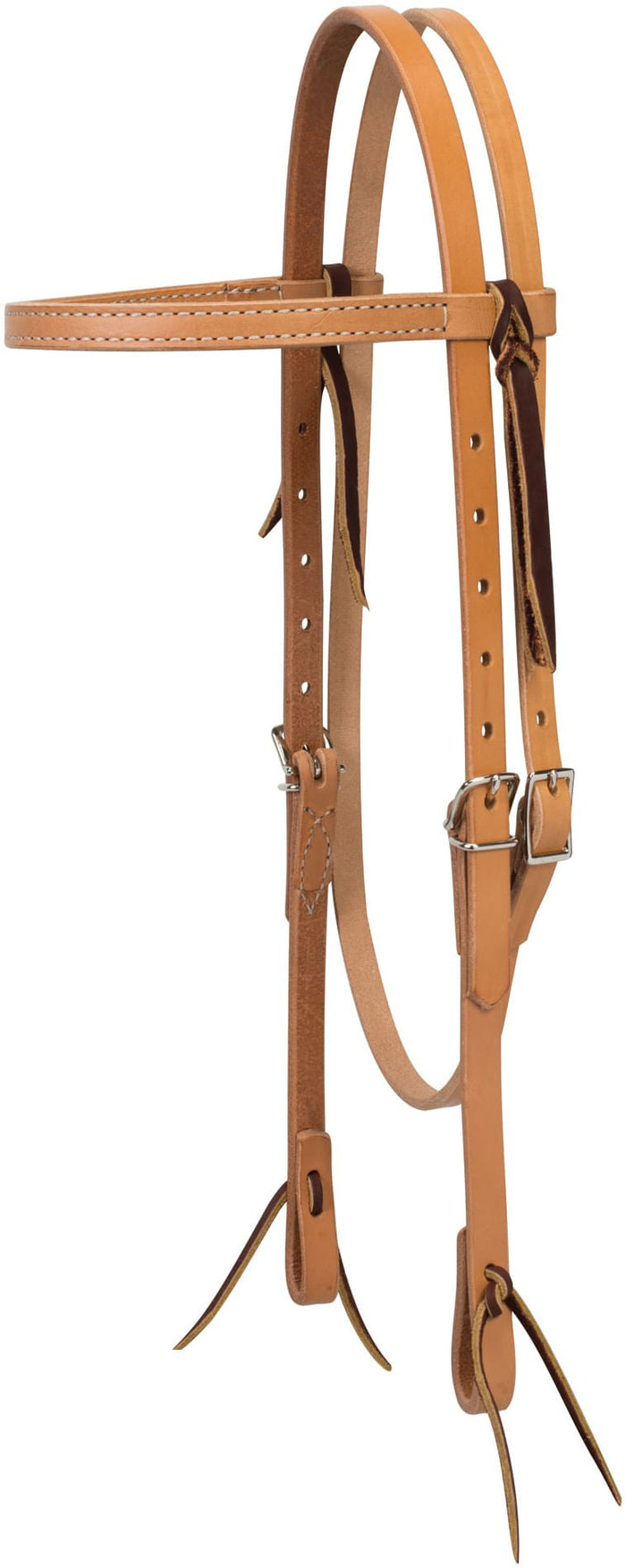 Weaver Turquoise Cross Skirting Leather Browband Horse Headstall - WLC1D4 - Medium Brown - 3