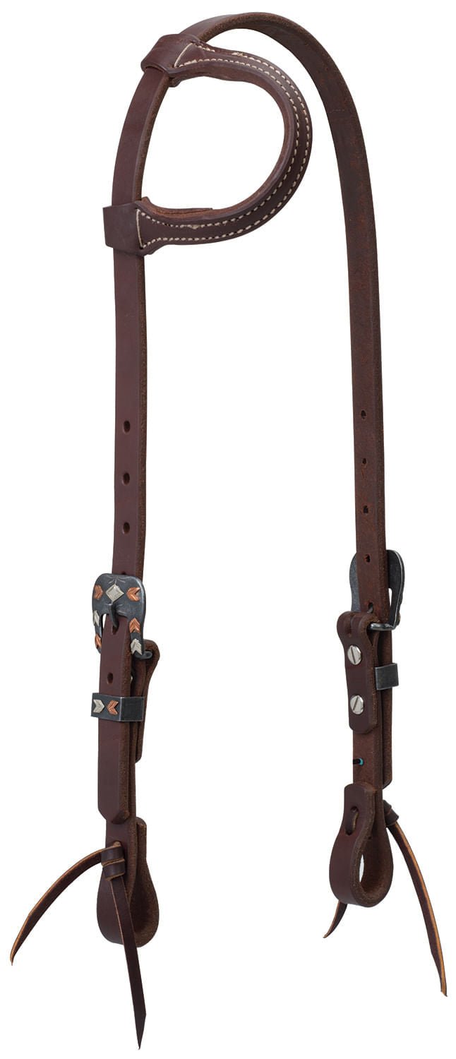 Weaver Working Tack Chevron Designer Hardware Sliding Ear Headstall - WLC1CE - 2