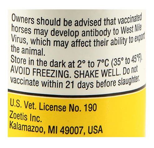 West Nile Innovator Horse Vaccine - ZFW1 - 10 Dose Vial - 3