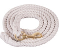 White Cotton Lead Rope with Brass - Plated Bolt Snap - 121Q9 - 1