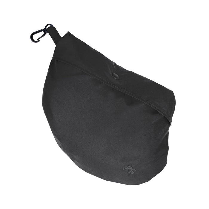 Women's Poncho - black, in its pouch