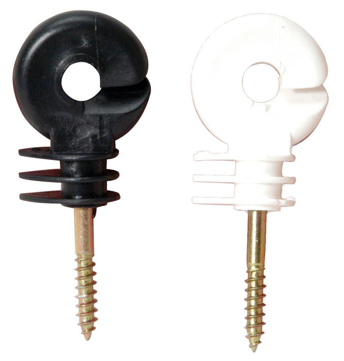 Wood Post Insulators for Poly Wire or Rope 25 Pack - T8A3 - Black - Package of 25 - 2