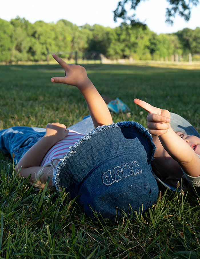 WWJD Denim Kids Bucket Hat Elevated Faith