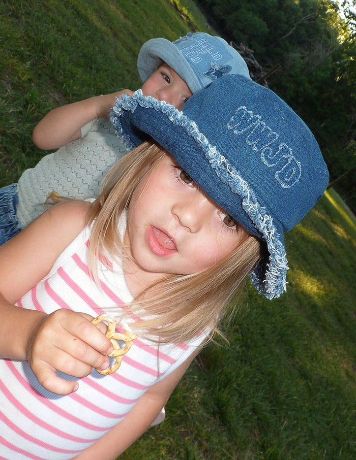 WWJD Denim Kids Bucket Hat Elevated Faith