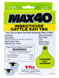 Y - Tex Max 40 Insecticide Cattle Ear Tag, 20 Pack - Y2AB - 1