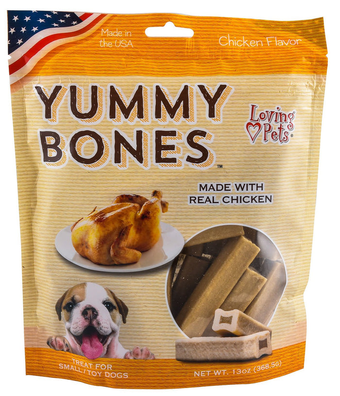 Yummy Bones Dog Treats, 13 oz - ZOS8 - Toy/Small - Chicken - 1