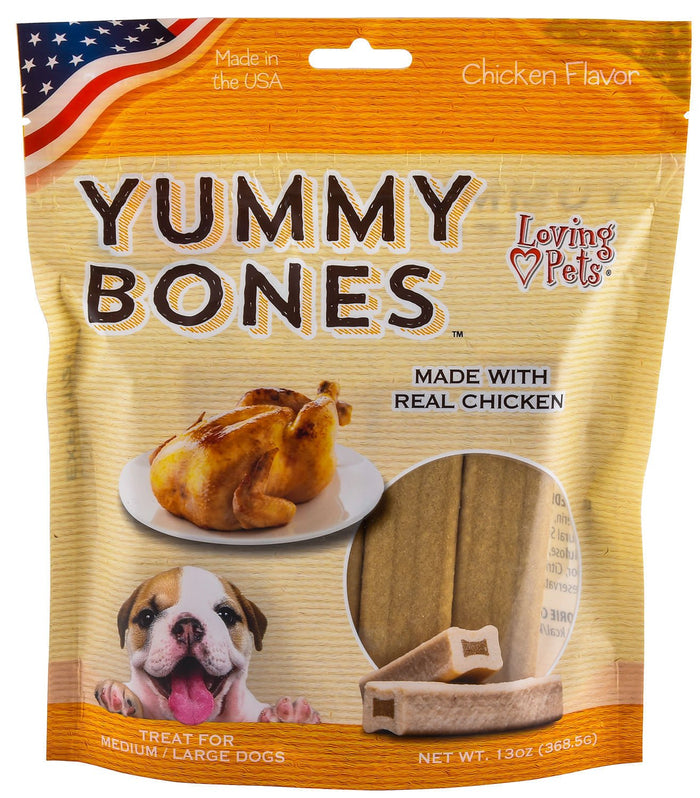 Yummy Bones Dog Treats, 13 oz - ZOS9 - Medium/Large - Chicken - 3