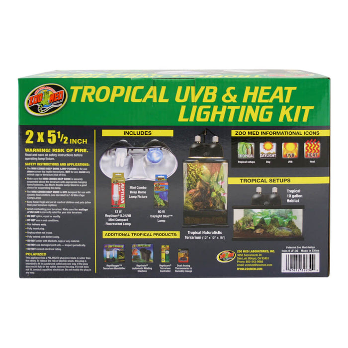 Zoo Med Tropical Reptile UVB and Heat Lighting Kit - 002ZOO-32230 - Black - 2