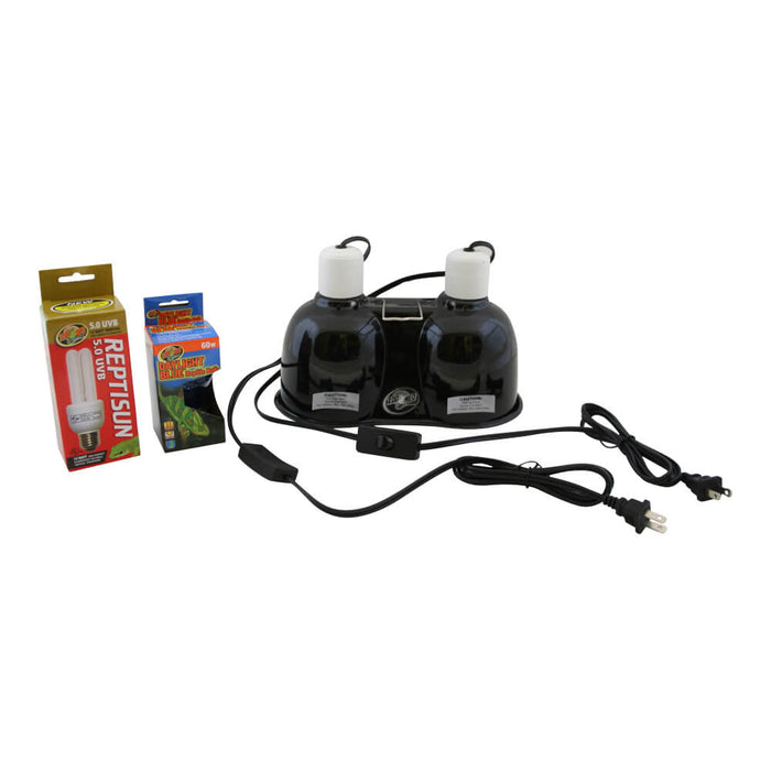 Zoo Med Tropical Reptile UVB and Heat Lighting Kit - 002ZOO-32230 - Black - 4