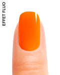 Stickers ongle gel orange fluo brillant