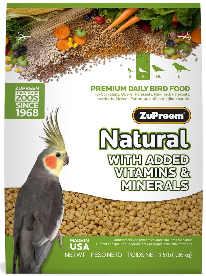 ZuPreem Natural Premium Daily Bird Food - NAA3 - 2.25 lbs - Small Birds - 1