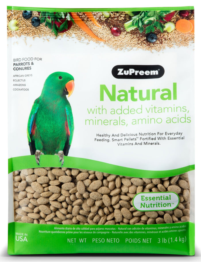 ZuPreem Natural Premium Daily Bird Food - NAA3 - 2.25 lbs - Small Birds - 6