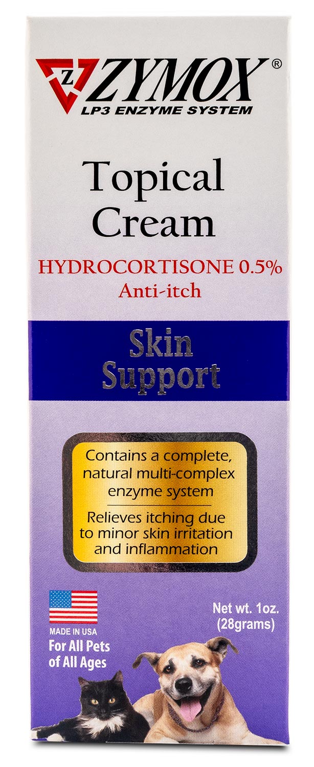 Zymox Topical Antimicrobial 0.5% Hydrocortisone for Dogs & Cats - PKBZ5 - Cream - 1 oz - 3
